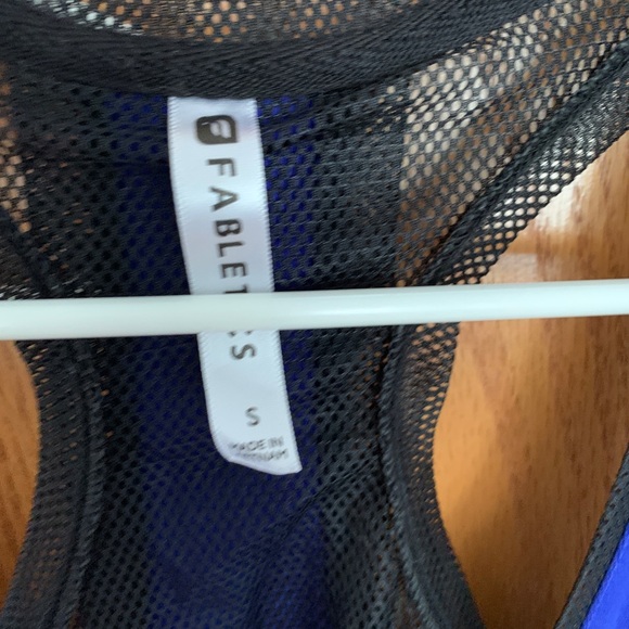 Fabletics Maxi Dress Racerback Mesh Size Small Blue Pink - Picture 5 of 15
